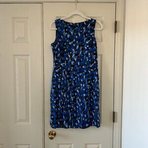 Ann Taylor Blue Silk Mini Dress, 8P